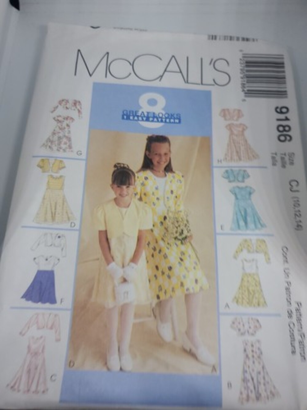 McCall’s Girl’s Special Occasion Dress 9186 CJ 10-12